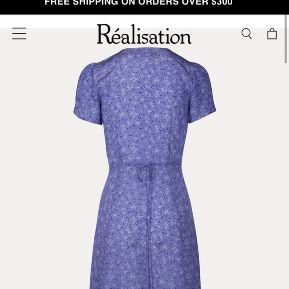 Realisation Purple Wrap Mini Dress S - Picture 9 of 11